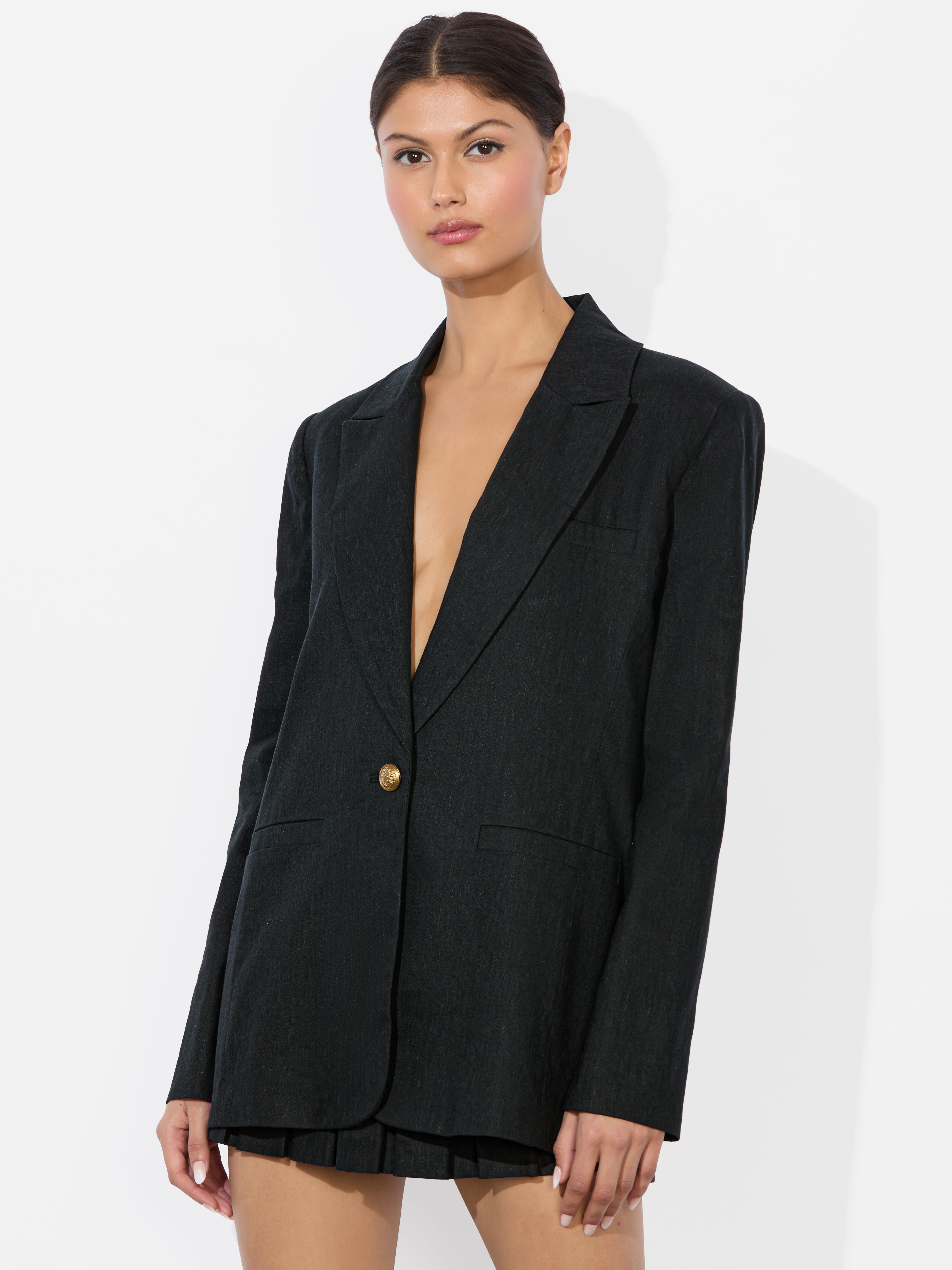 BILLIE BOXY LINEN BLAZER