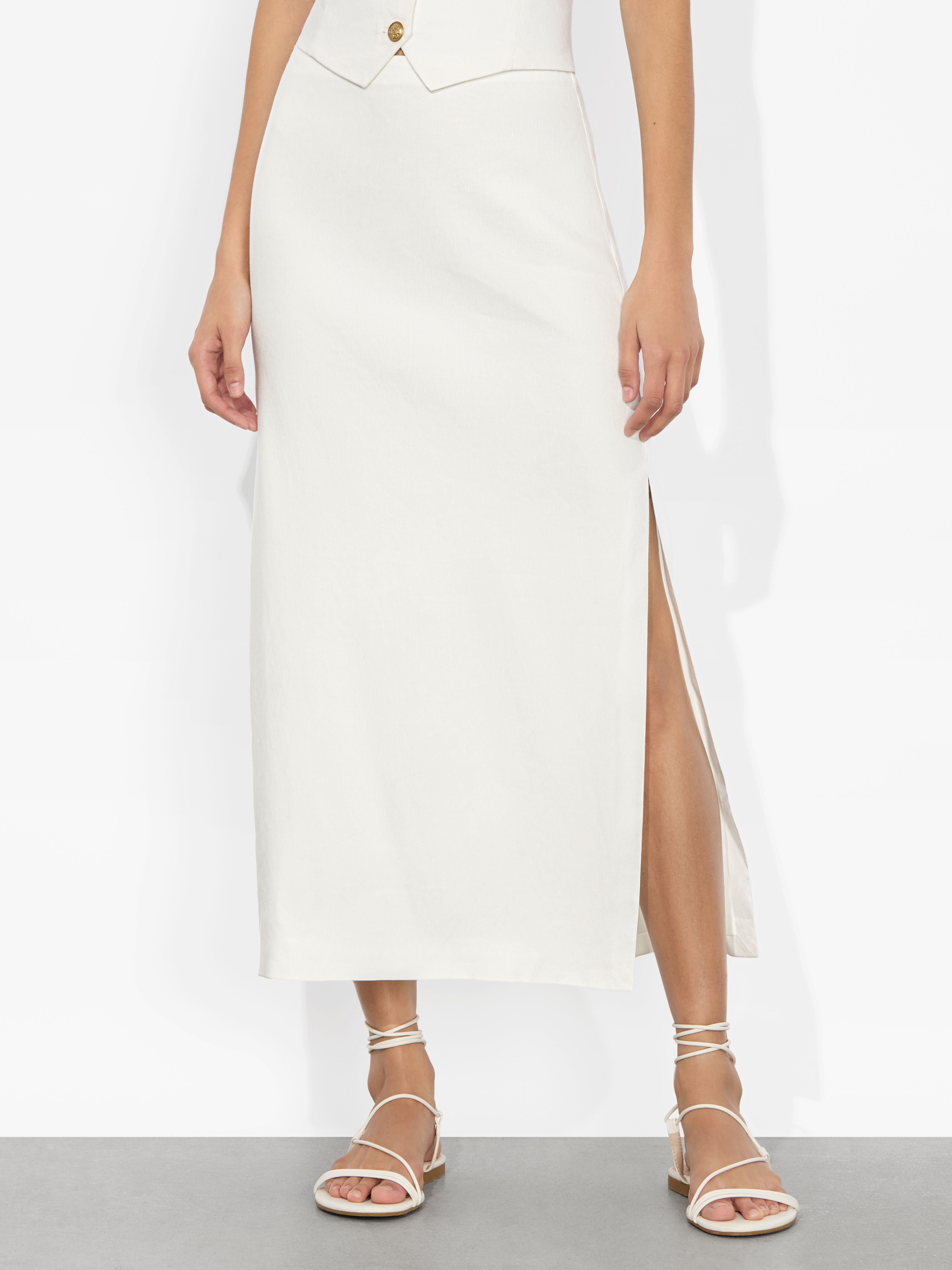 MAEVE LINEN SLIP SKIRT