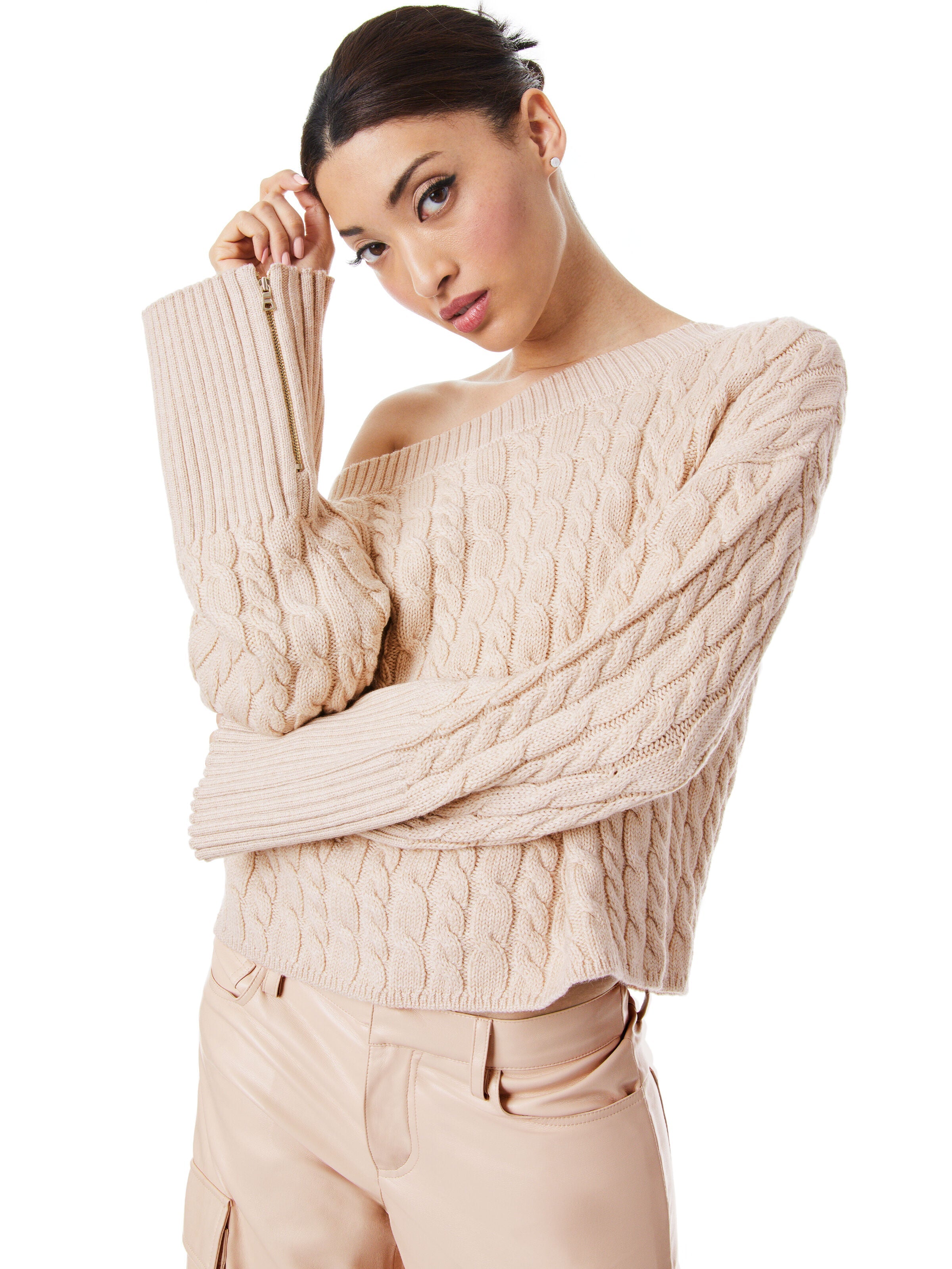 INA CABLE KNIT SWEATER