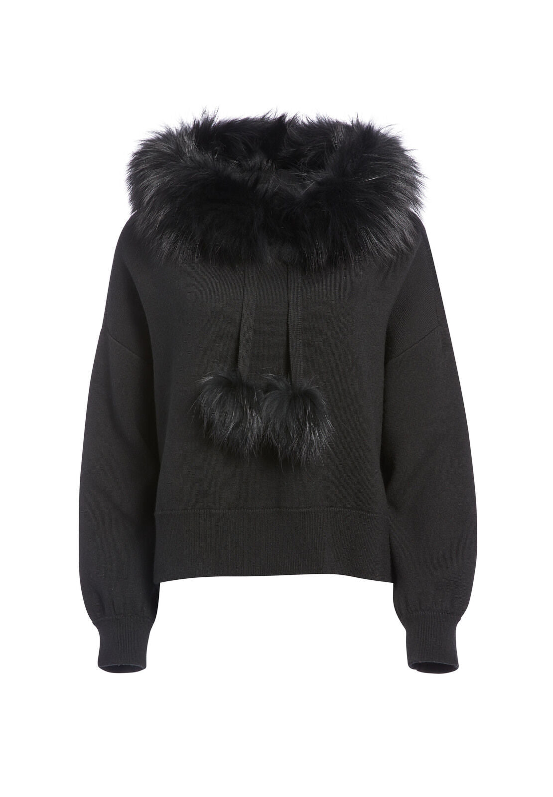OSCAR FUR TRIM OVERSIZED HOODIE