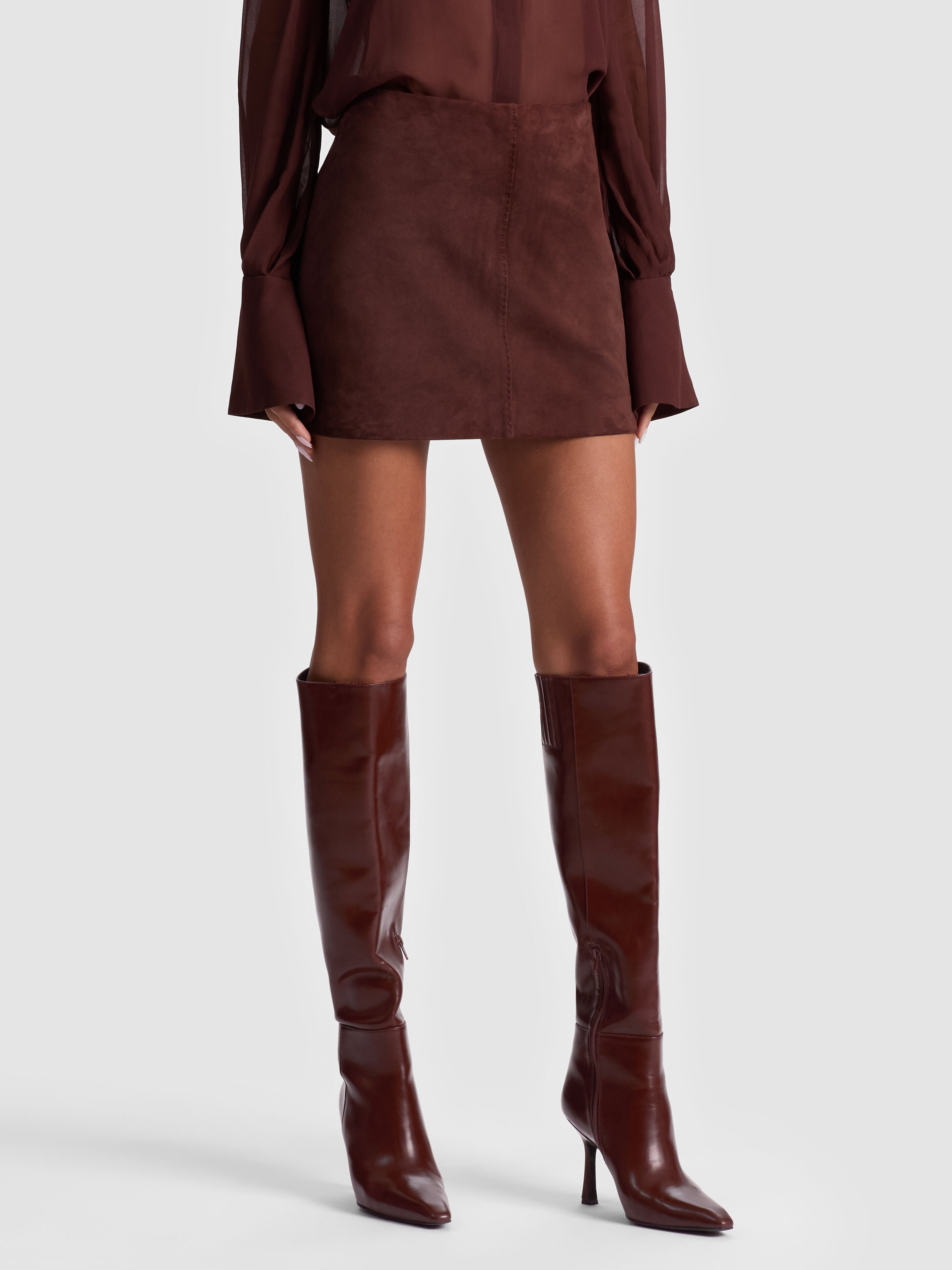 RILEY SUEDE MINI SKIRT