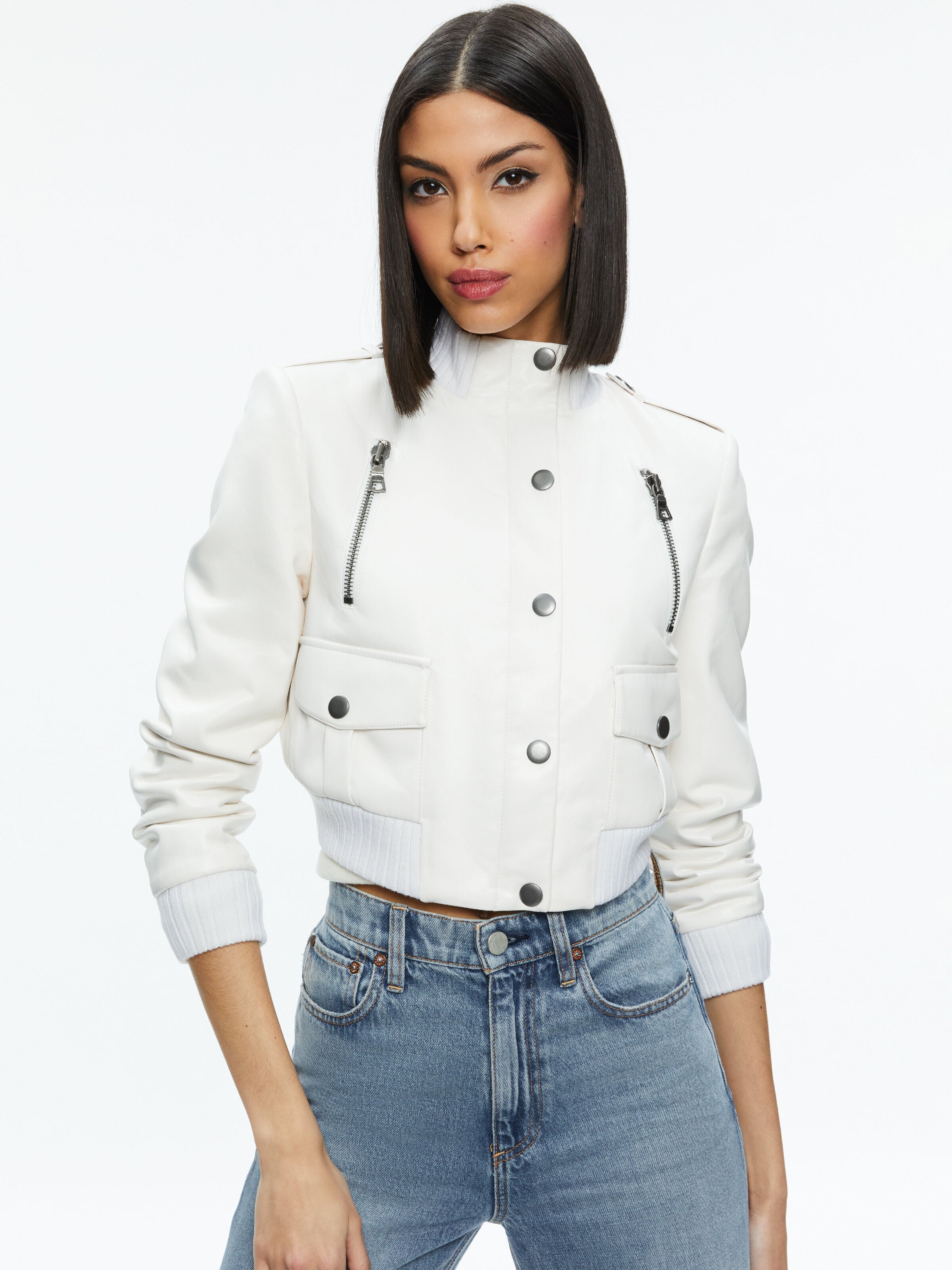 RIA VEGAN LEATHER MOTO JACKET