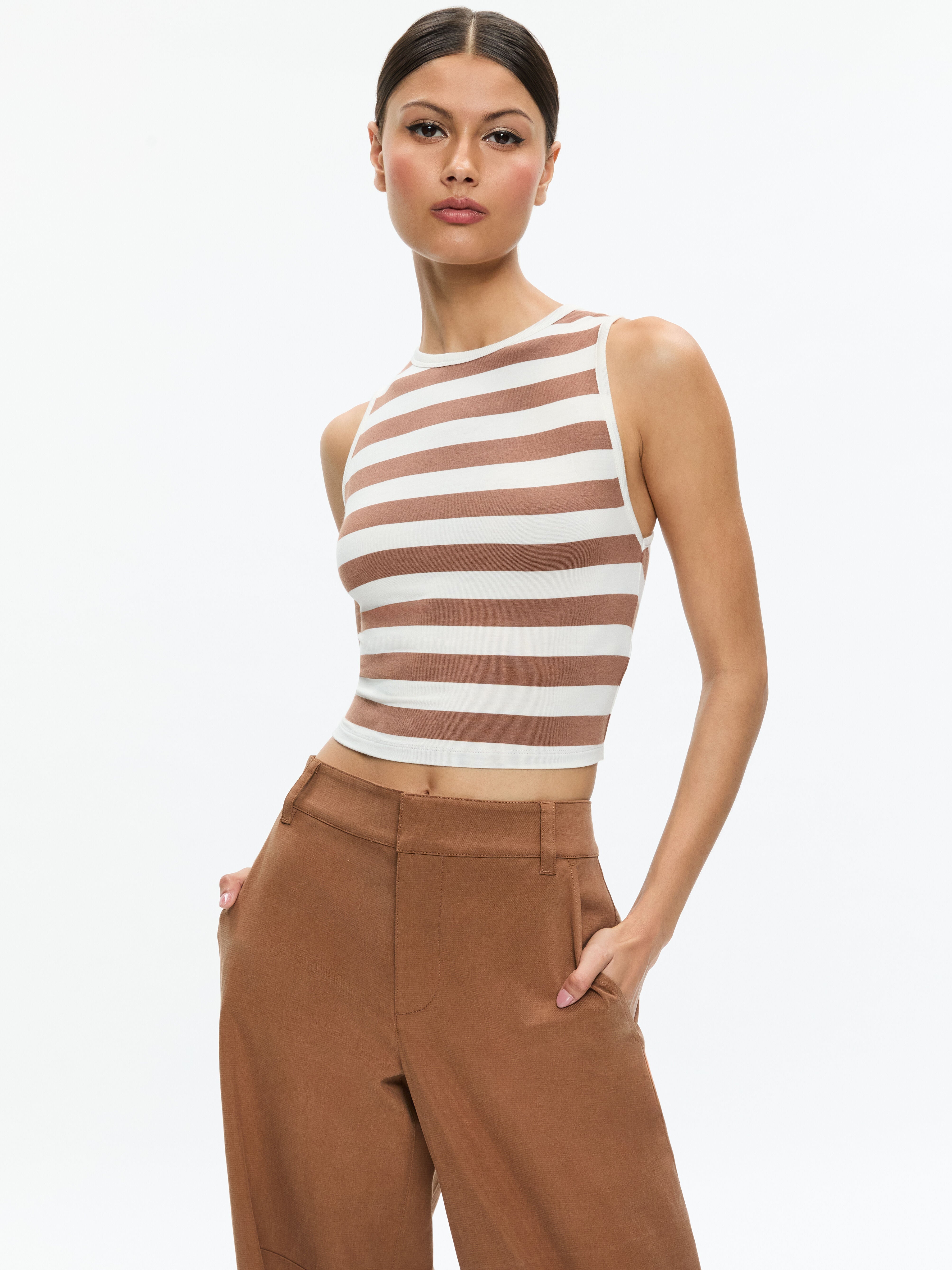 ANDRE FITTED CROPPED TANK