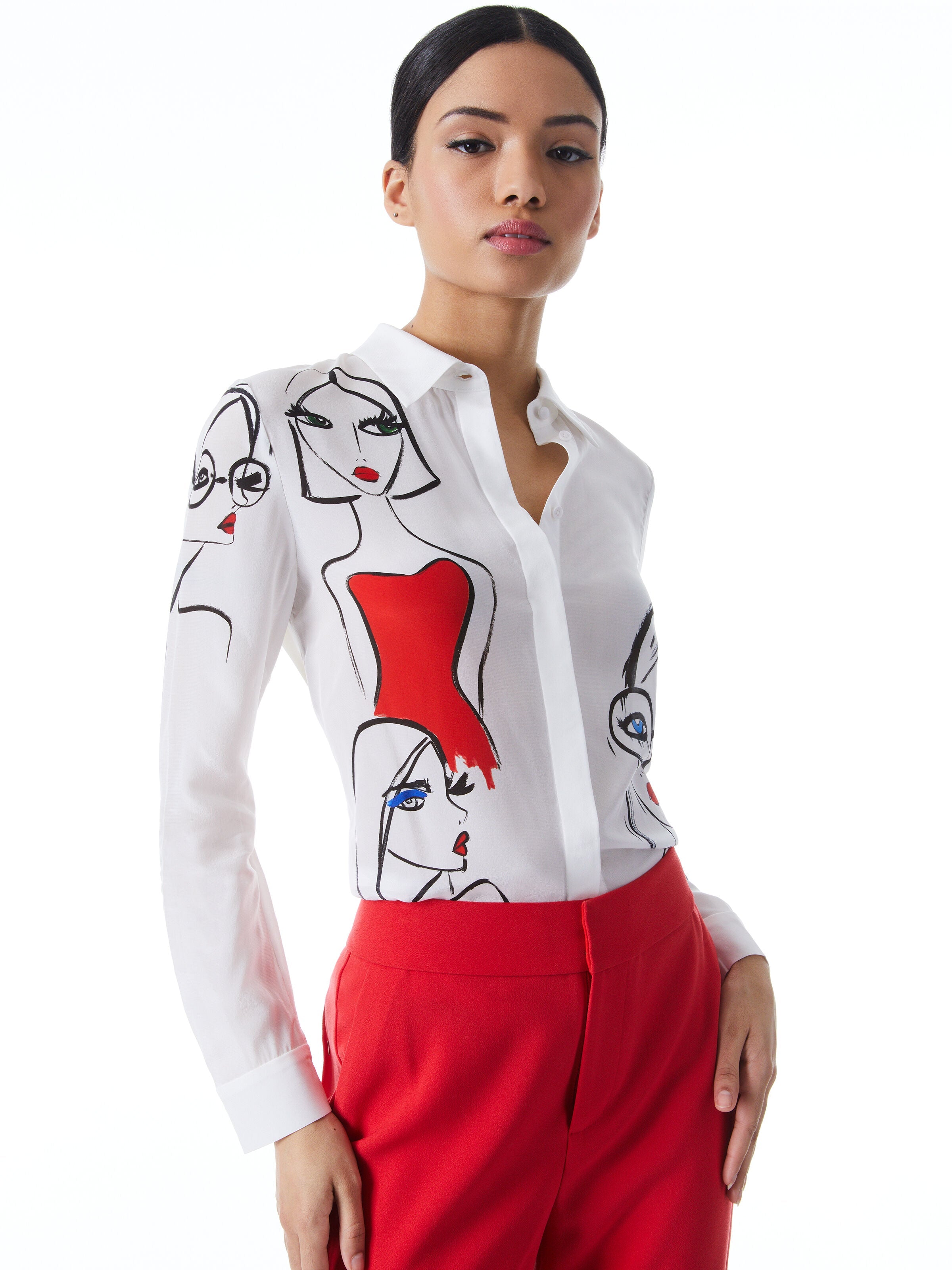 A+O X MOKSHINI WILLA PLACKET TOP