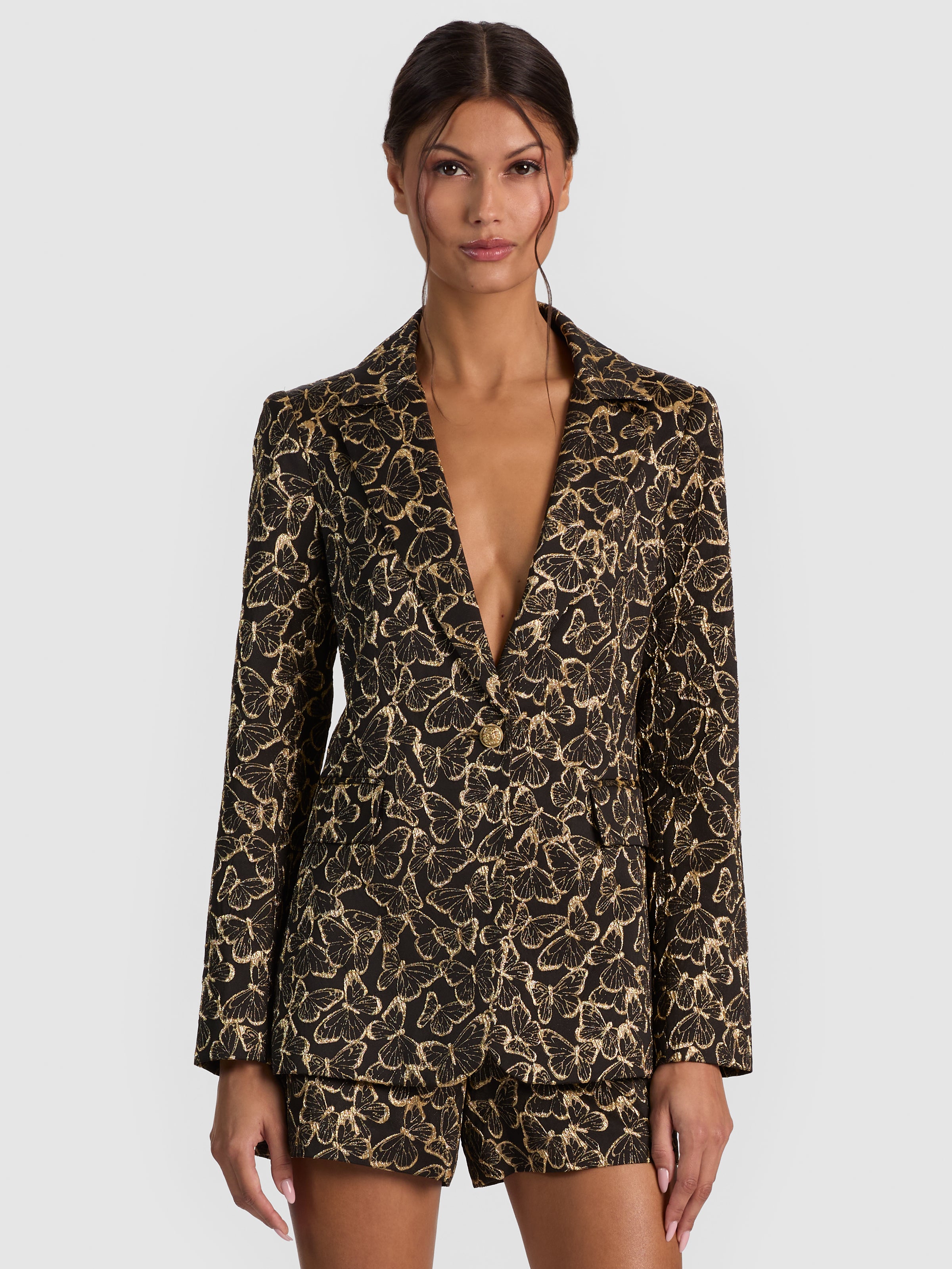 MACEY FITTED BLAZER-ALICE + OLIVIA