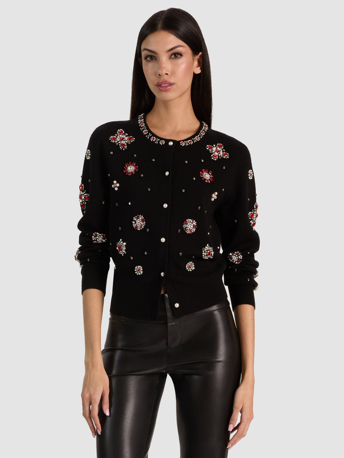 CAROLEE EMBELLISHED CARDIGAN-ALICE + OLIVIA