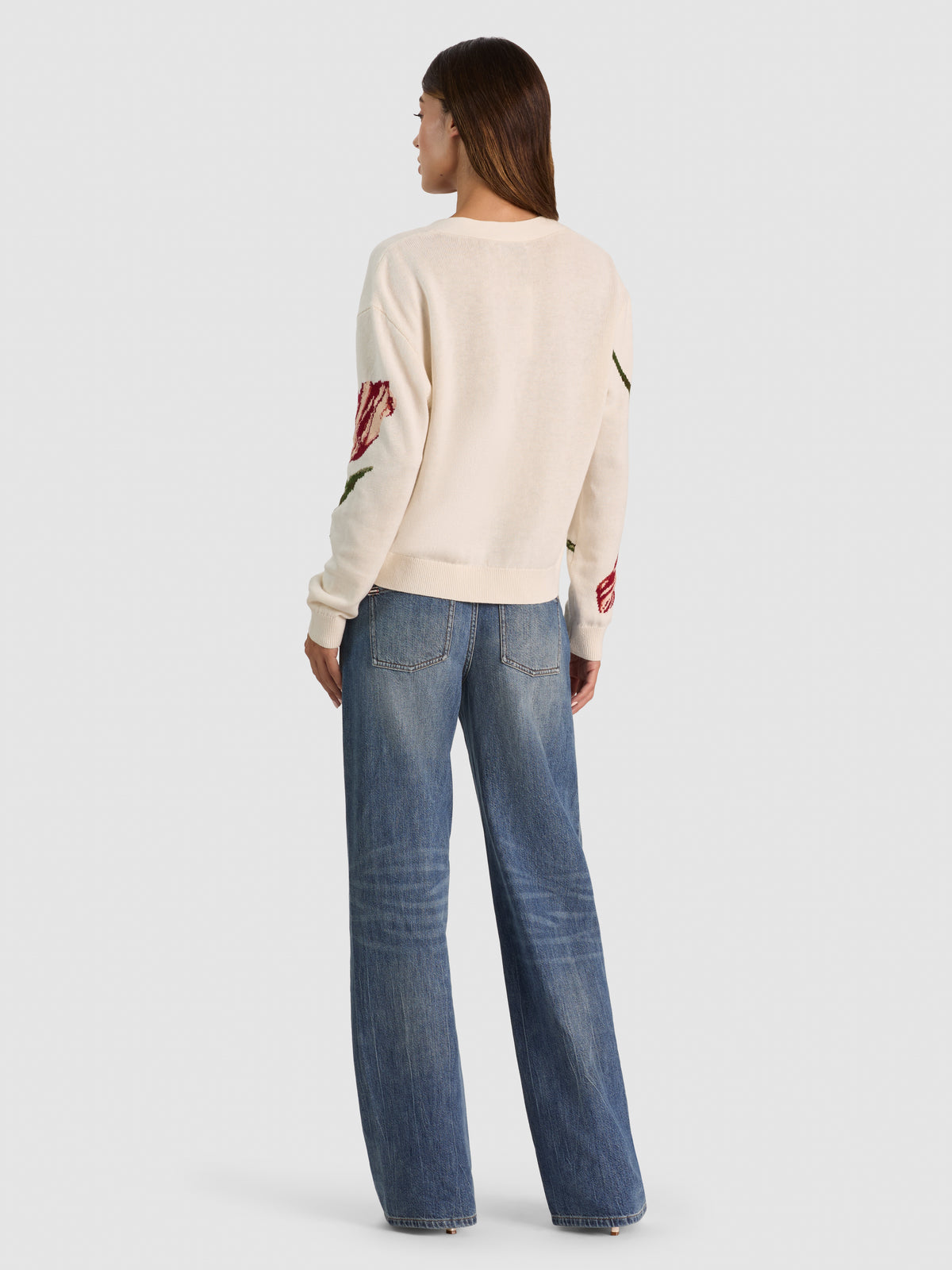 BRADLEY INTARSIA SHORT CARDIGAN-ALICE + OLIVIA