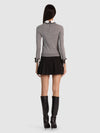 PORLA WOOL DOUBLE COLLAR PULLOVER-中度麻灰色-ALICE + OLIVIA
