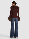 POLINA SUEDE FUR WRAP JACKET-ALICE + OLIVIA