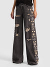 AMAZING DISTRESSED EMBELLISHED JEAN-ALICE + OLIVIA