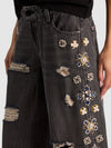 AMAZING DISTRESSED EMBELLISHED JEAN-ALICE + OLIVIA