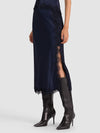 MAEVE MIDI SLIP SKIRT W LACE TRIM-ALICE + OLIVIA