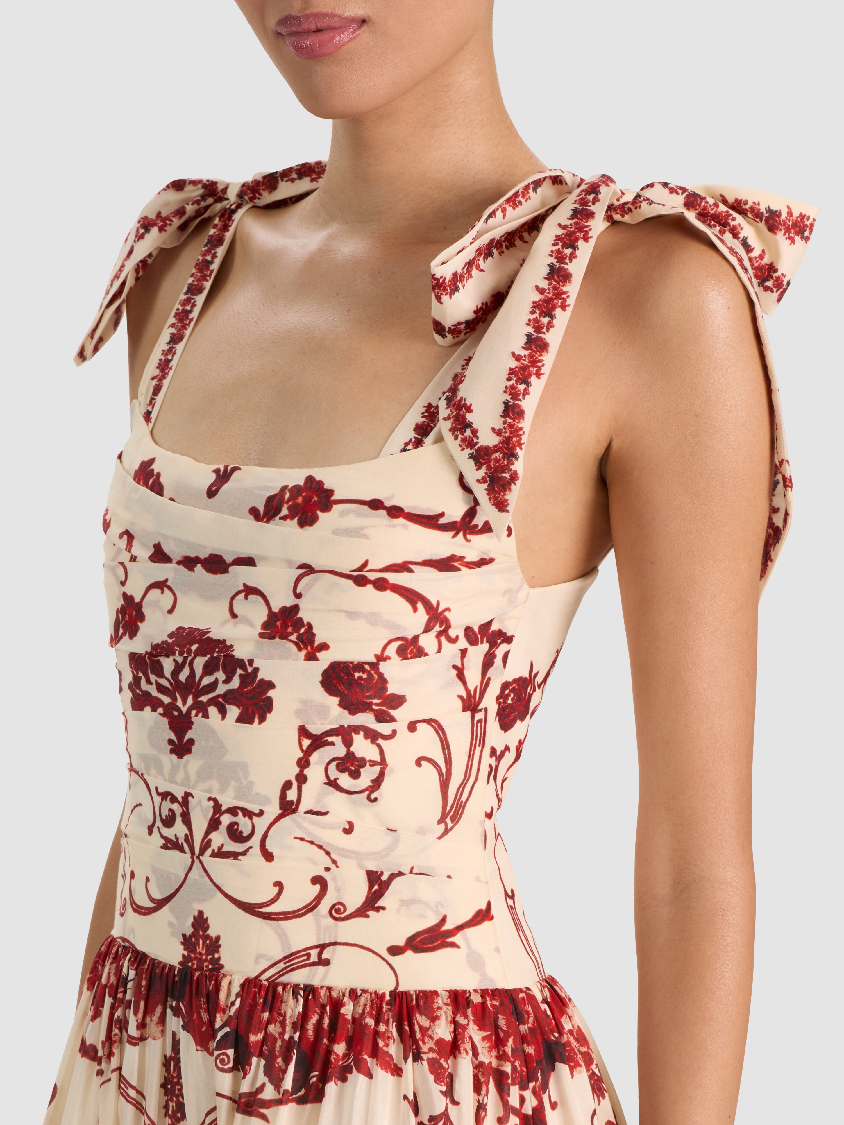 HAVEN TIE SHLDR TIERED MIDI DRESS-ALICE + OLIVIA