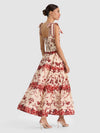 HAVEN TIE SHLDR TIERED MIDI DRESS-ALICE + OLIVIA