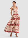 HAVEN TIE SHLDR TIERED MIDI DRESS-ALICE + OLIVIA