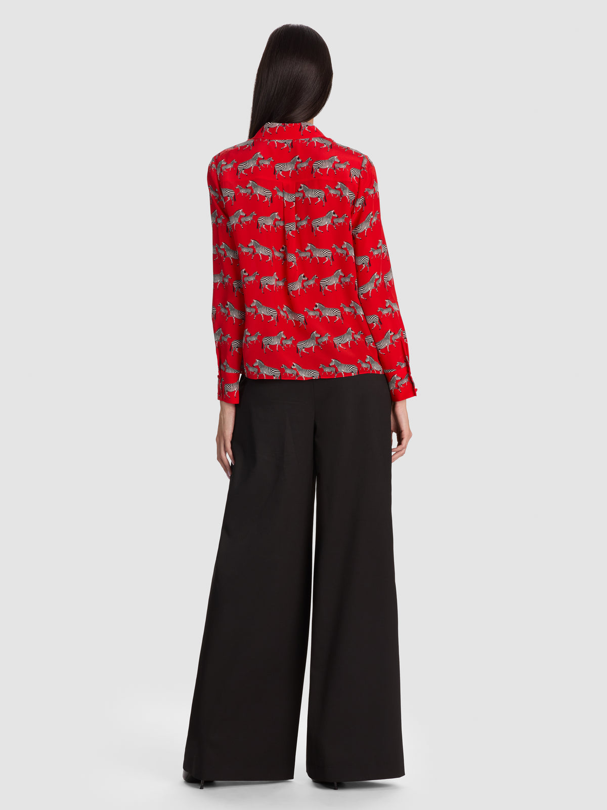 WILLA BUTTON DOWN BLOUSE-ALICE + OLIVIA