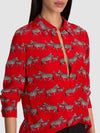 WILLA BUTTON DOWN BLOUSE-ALICE + OLIVIA