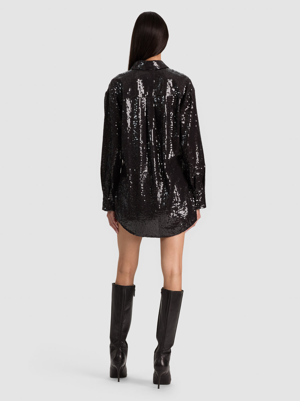 DIMITRA SEQUIN BUTTON DOWN SHIRT-ALICE + OLIVIA