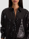 DIMITRA SEQUIN BUTTON DOWN SHIRT-ALICE + OLIVIA