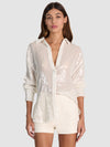 DIMITRA SEQUIN BUTTON DOWN SHIRT-ALICE + OLIVIA