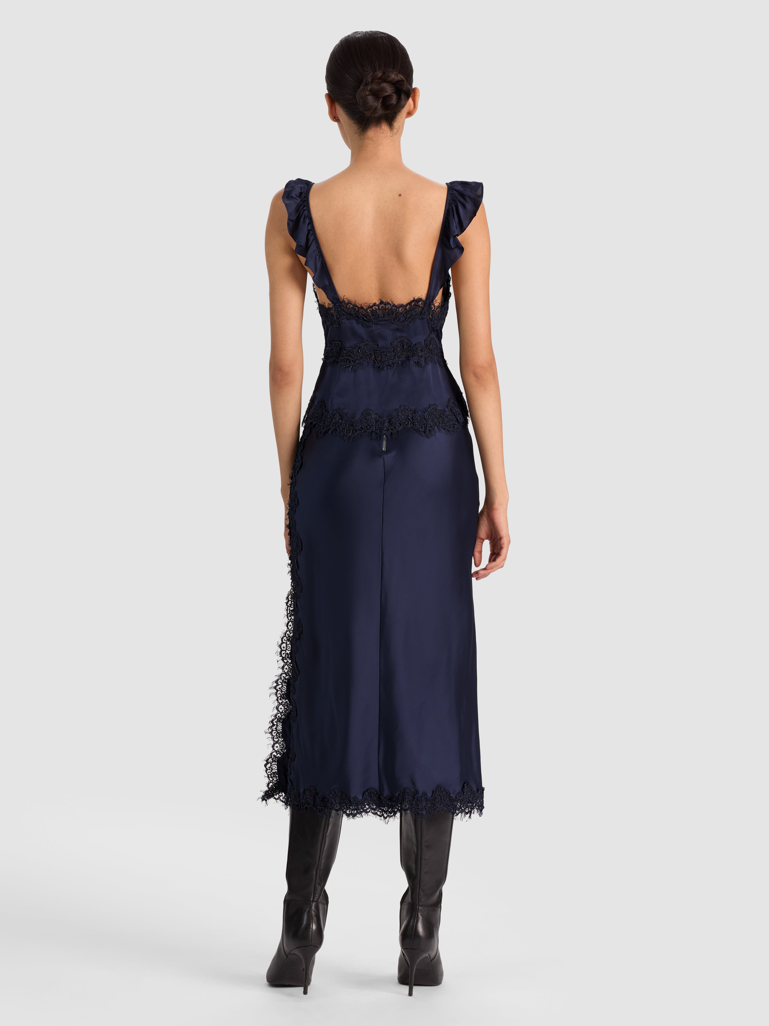 RAFAELLA LACE TRIM TOP W RUFFLE SLEEVE-ALICE + OLIVIA