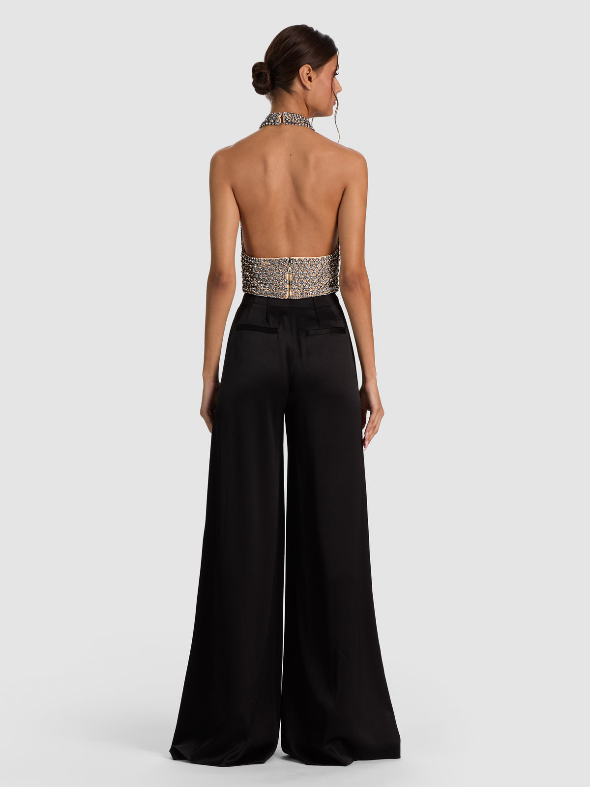 DEENA CRYSTAL CROPPED TOP W CHOKER-ALICE + OLIVIA