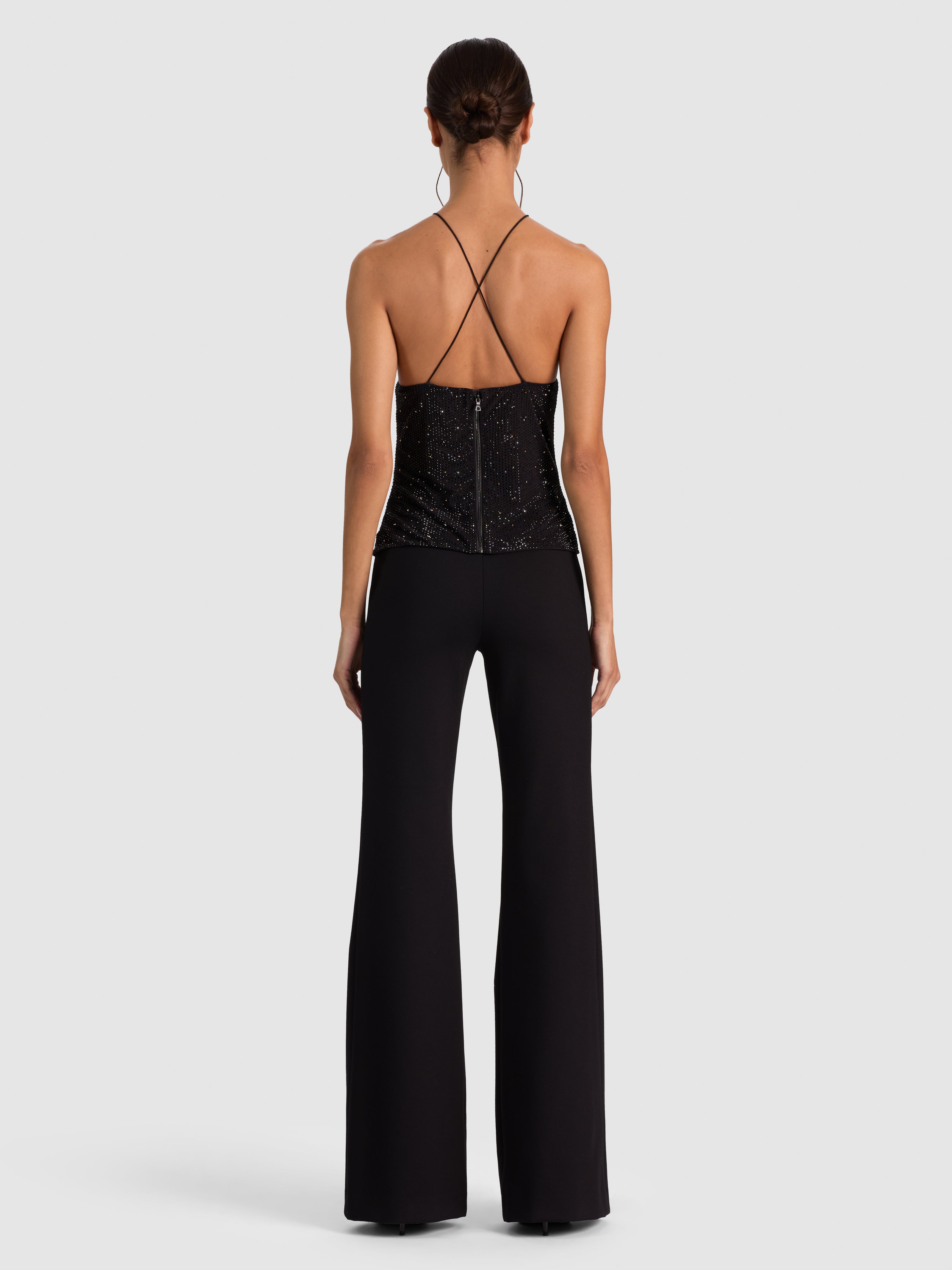 ZUMI EMBELL HALTER TOP-ALICE + OLIVIA