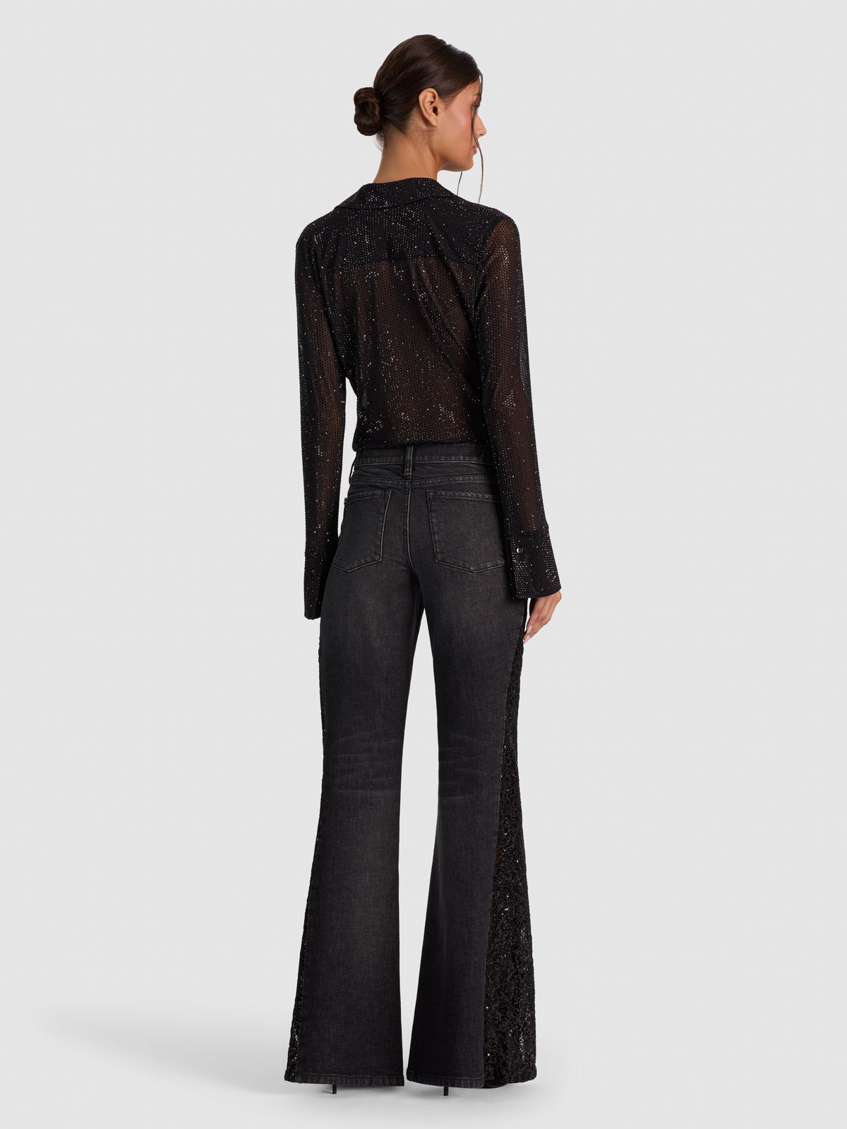 FREYA EMBELLISHED BUTTON DOWN TOP-ALICE + OLIVIA