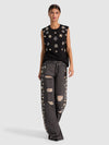 MICAH EMBELL MUSCLE TEE-ALICE + OLIVIA