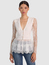 XAVIER LACE TOP-ALICE + OLIVIA