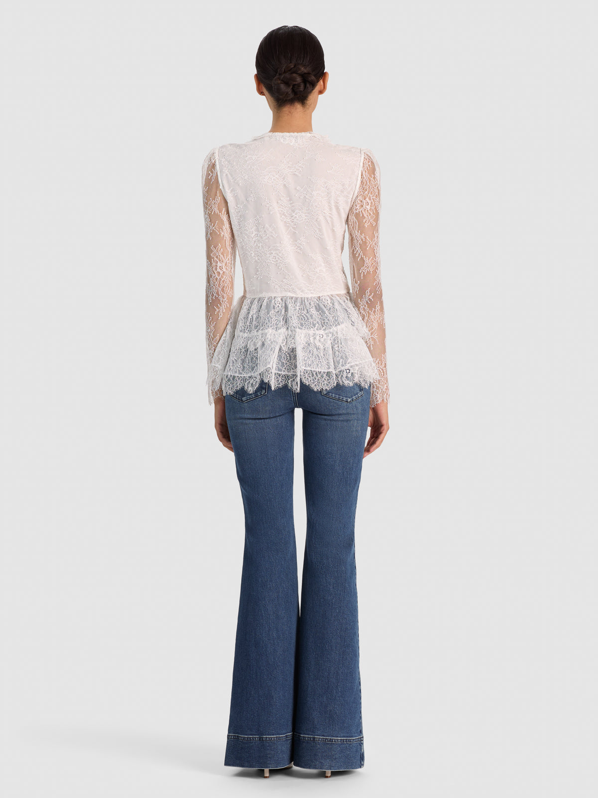 XAVIER LACE TOP-ALICE + OLIVIA