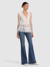 XAVIER LACE TOP-ALICE + OLIVIA