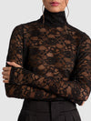 DELAINA LACE TURTLENECK TOP-ALICE + OLIVIA