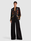 MARION LACE TRIM BLOUSE-ALICE + OLIVIA