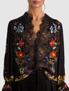 MARION LACE TRIM BLOUSE-ALICE + OLIVIA