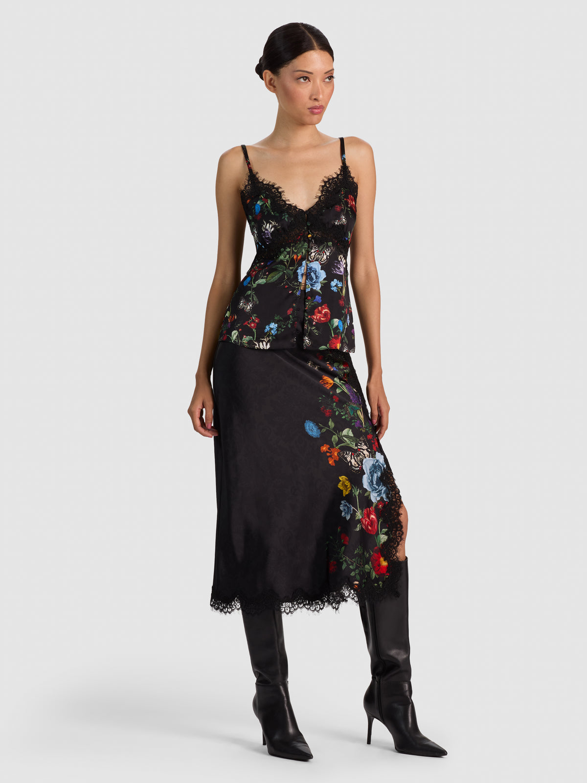 MELODIE LACE TRIM TANK TOP-ALICE + OLIVIA