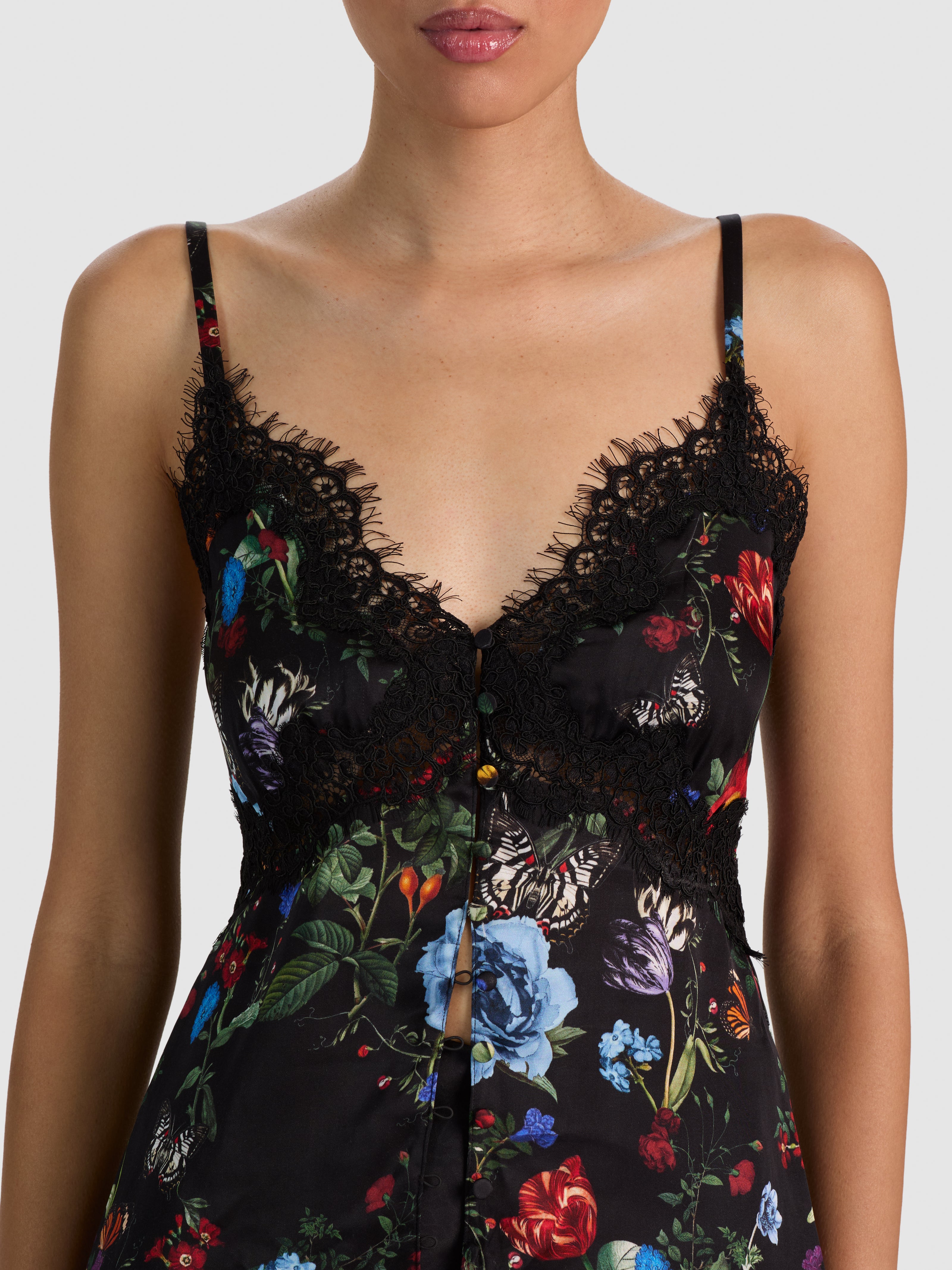 MELODIE LACE TRIM TANK TOP-ALICE + OLIVIA