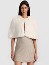DEIRDRE FAUX FUR CAPELET-ALICE + OLIVIA