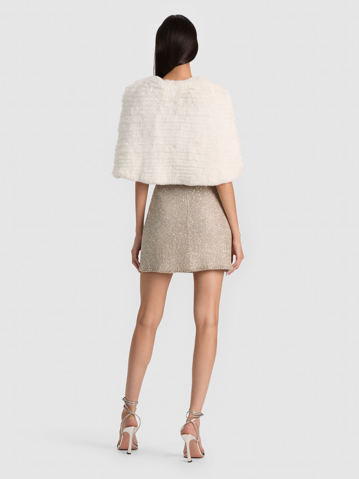 DEIRDRE FAUX FUR CAPELET-ALICE + OLIVIA