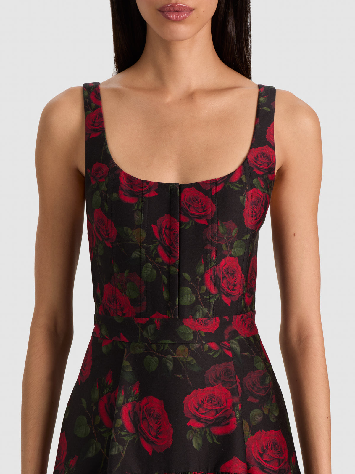 DIANA STRUCTURED MIDI DRESS-ALICE + OLIVIA