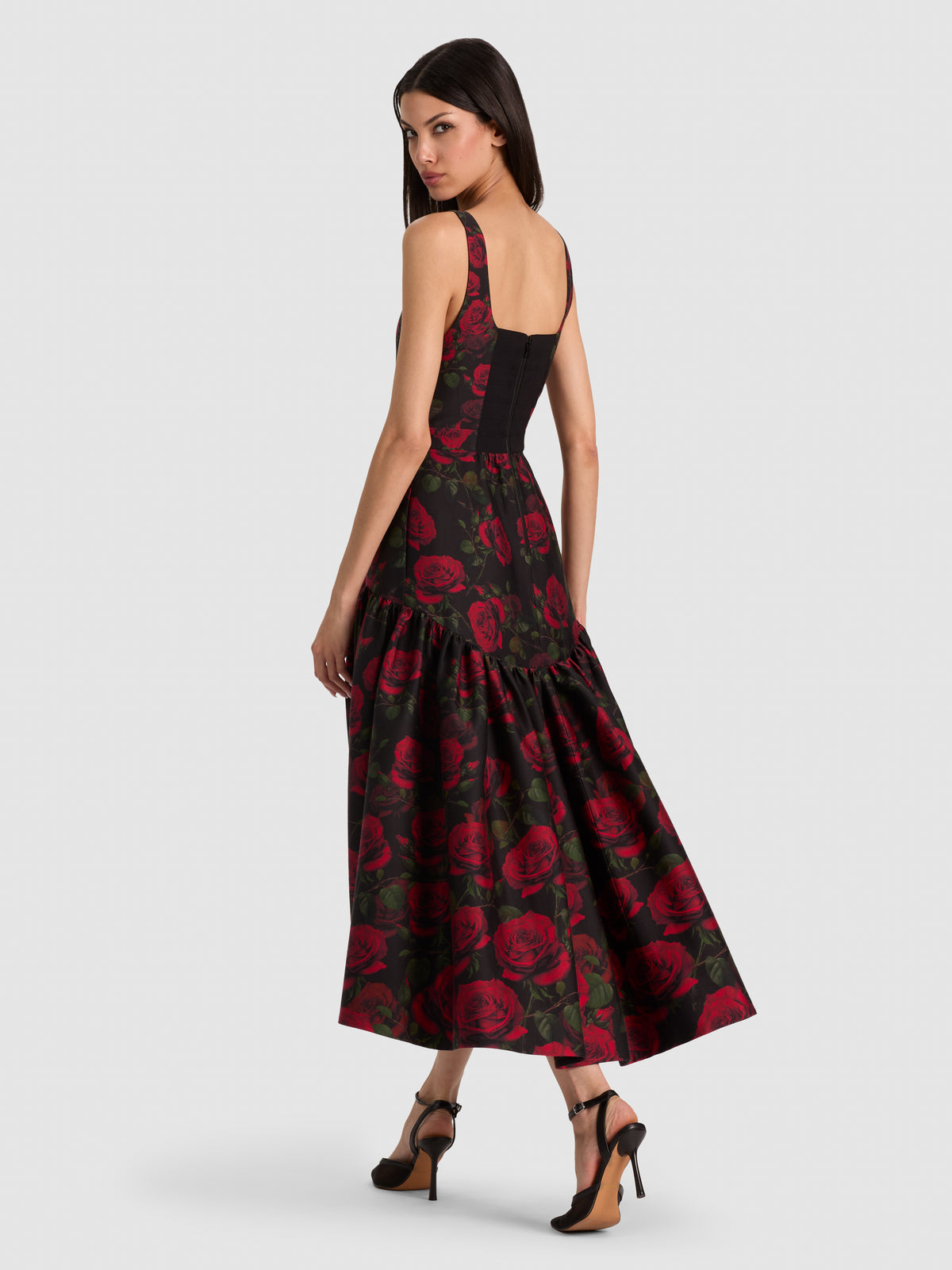 DIANA STRUCTURED MIDI DRESS-ALICE + OLIVIA