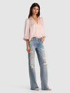 ROANNE TIE FRONT BLOUSE-ALICE + OLIVIA