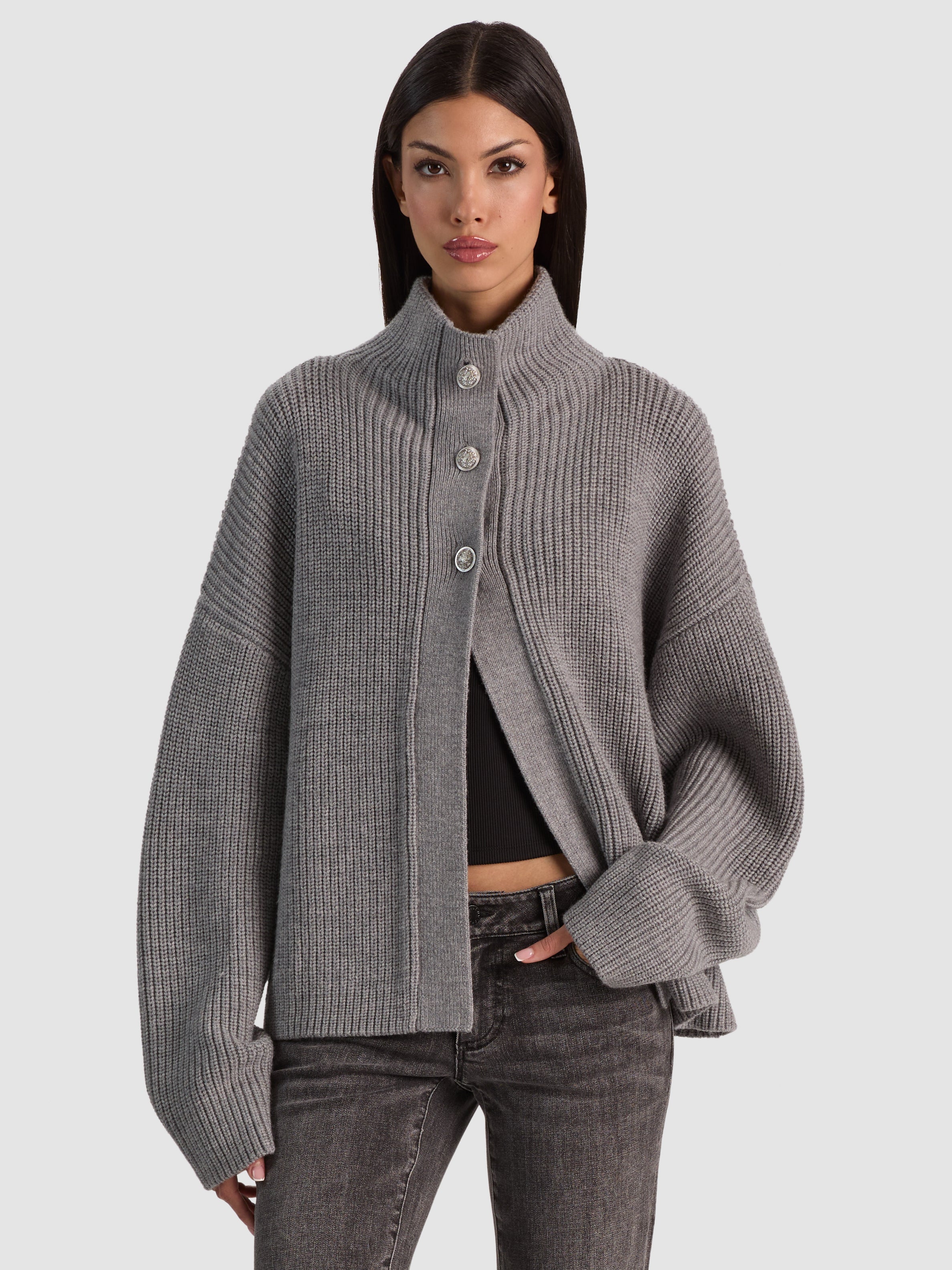 PEARSON WOOL DRAPE NECK SWEATER-ALICE + OLIVIA
