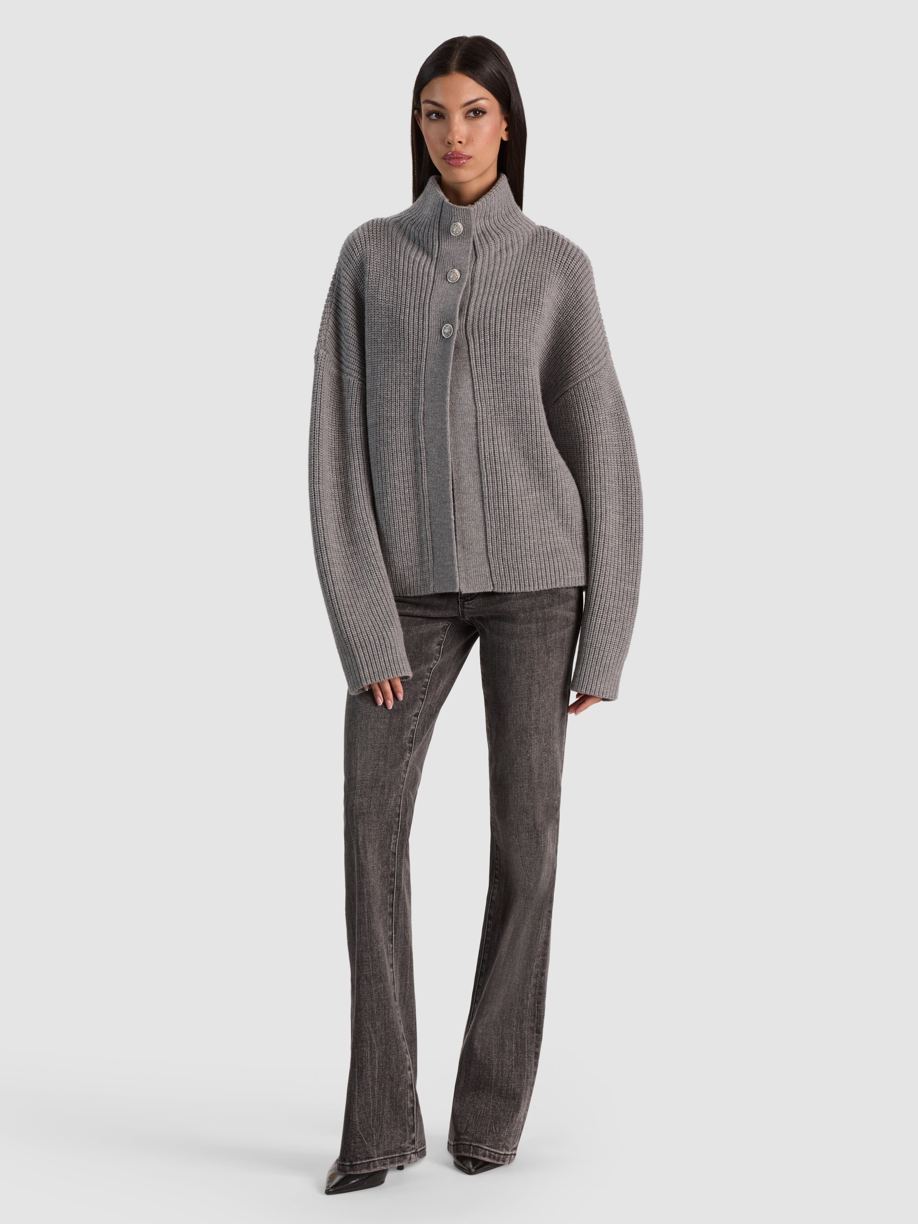 PEARSON WOOL DRAPE NECK SWEATER-ALICE + OLIVIA