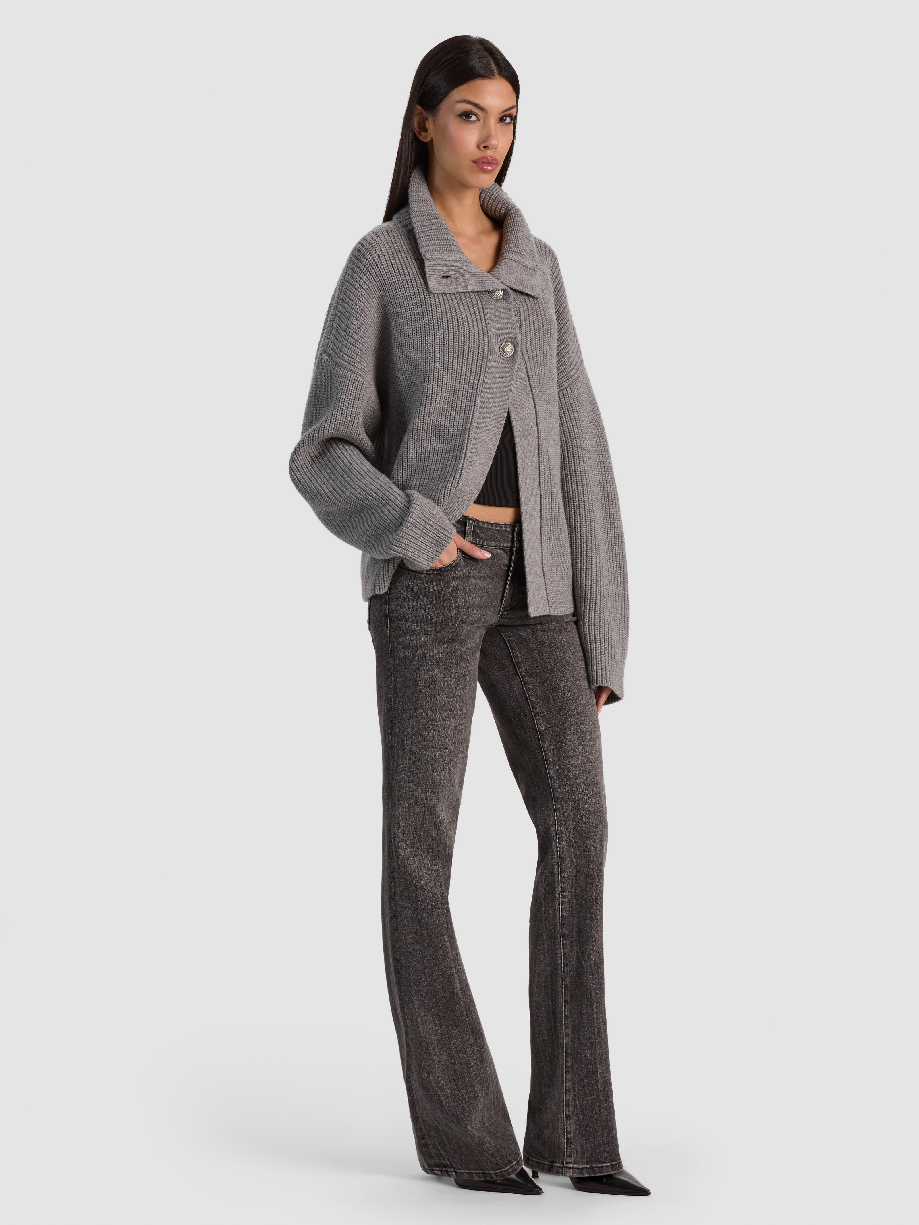 PEARSON WOOL DRAPE NECK SWEATER-ALICE + OLIVIA