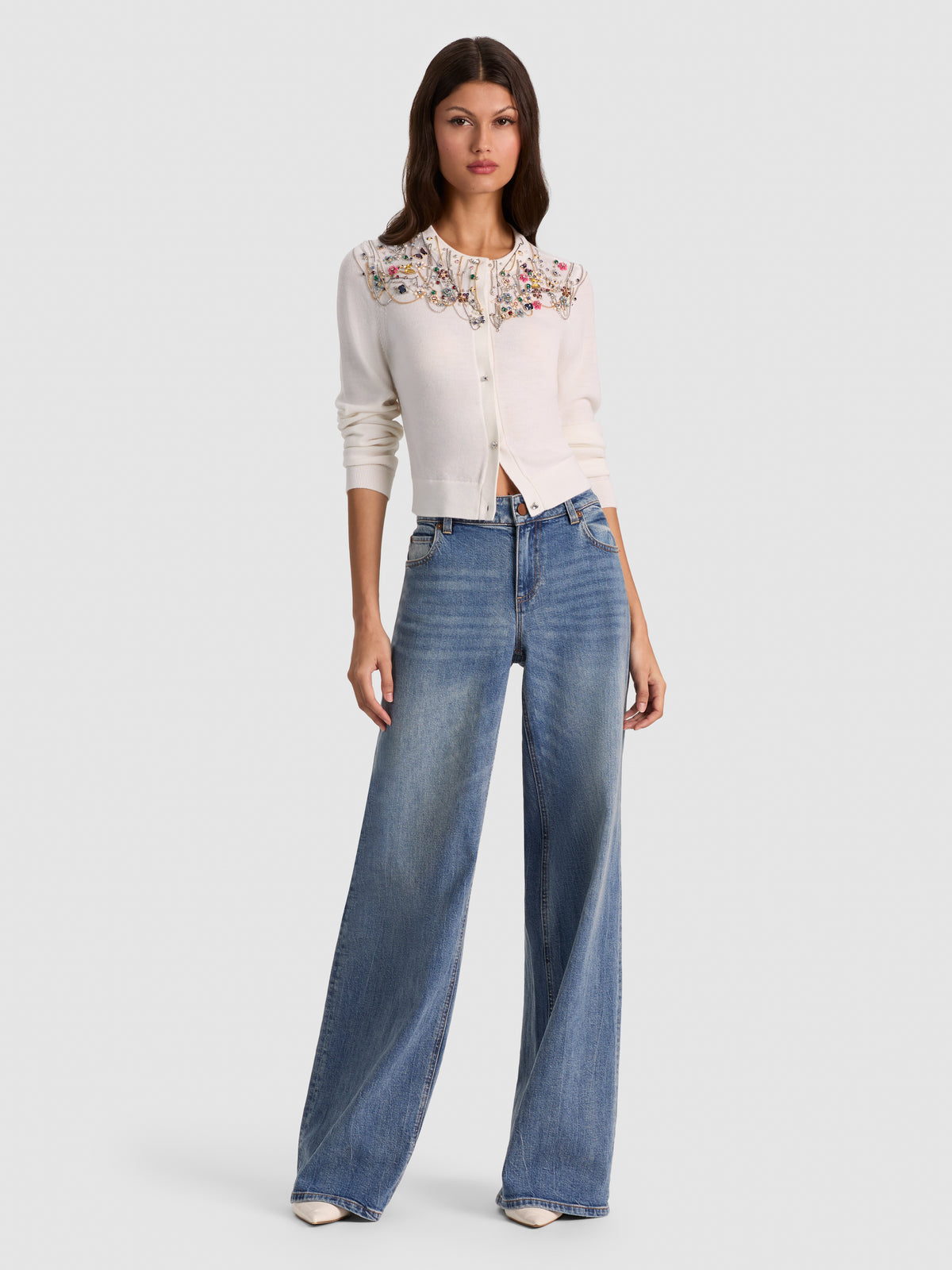DOLLIE EMBELLISHED CARDIGAN-ALICE + OLIVIA