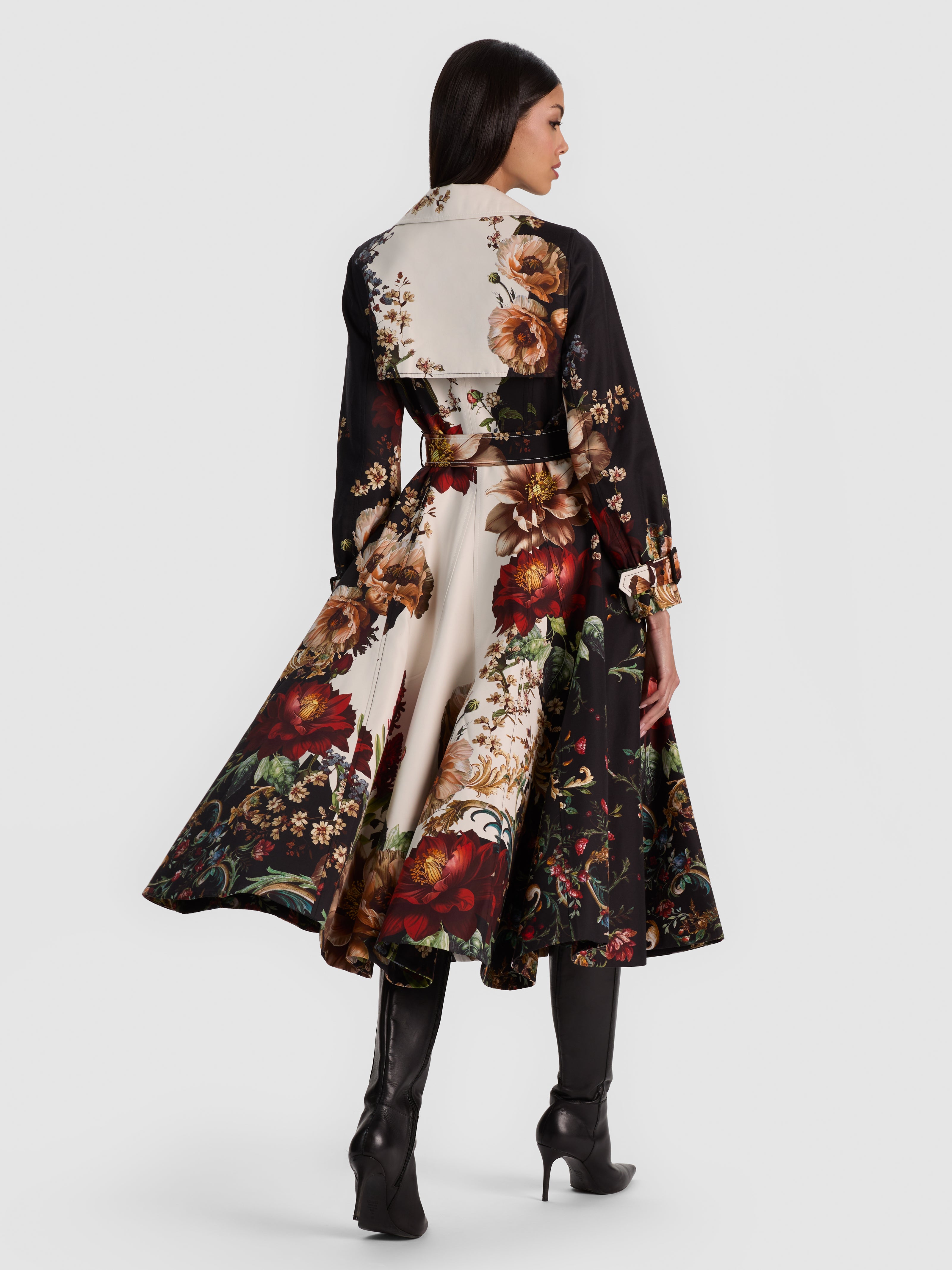 ELLIE GODET TRENCH COAT W TIE BELT-ALICE + OLIVIA