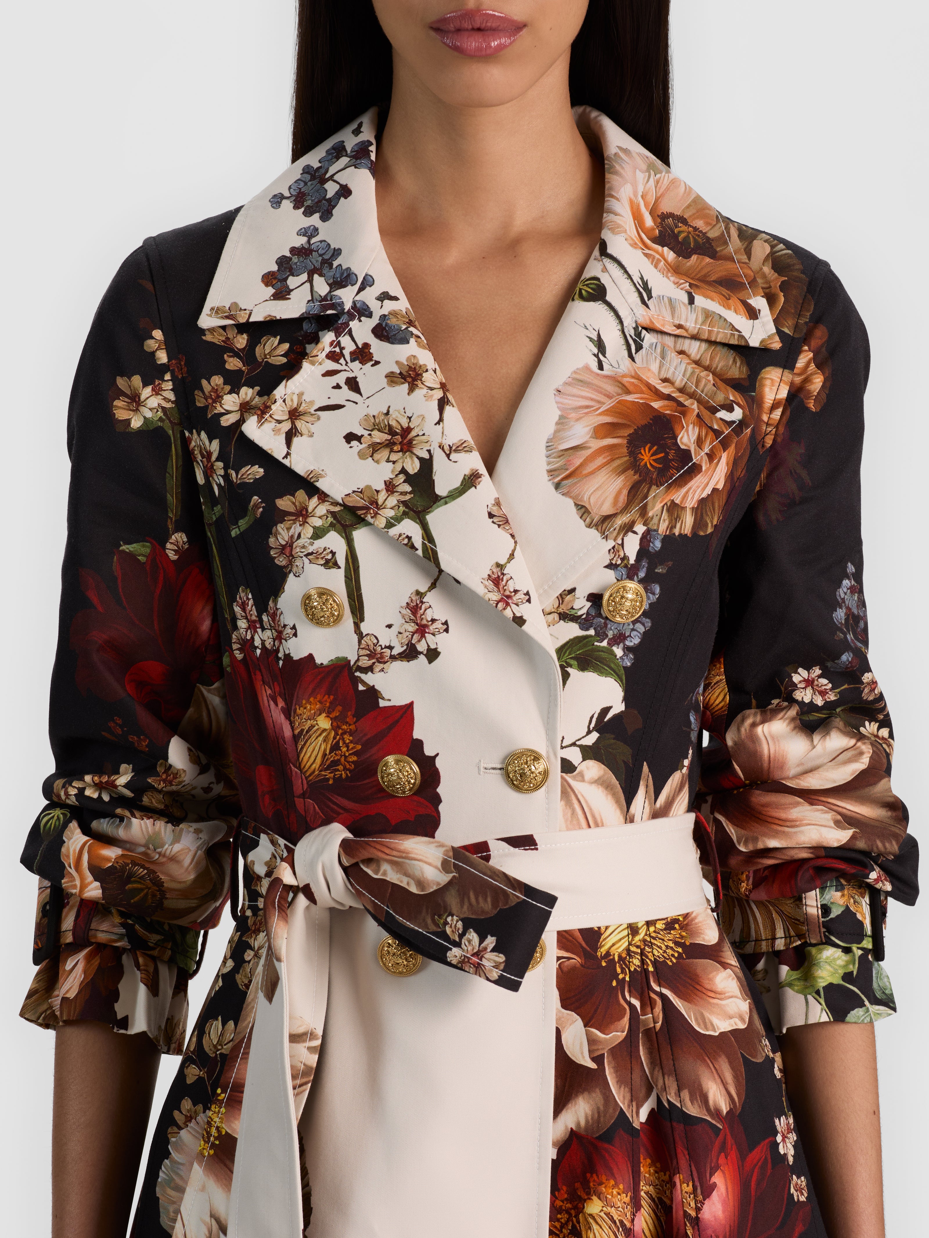 ELLIE GODET TRENCH COAT W TIE BELT-ALICE + OLIVIA