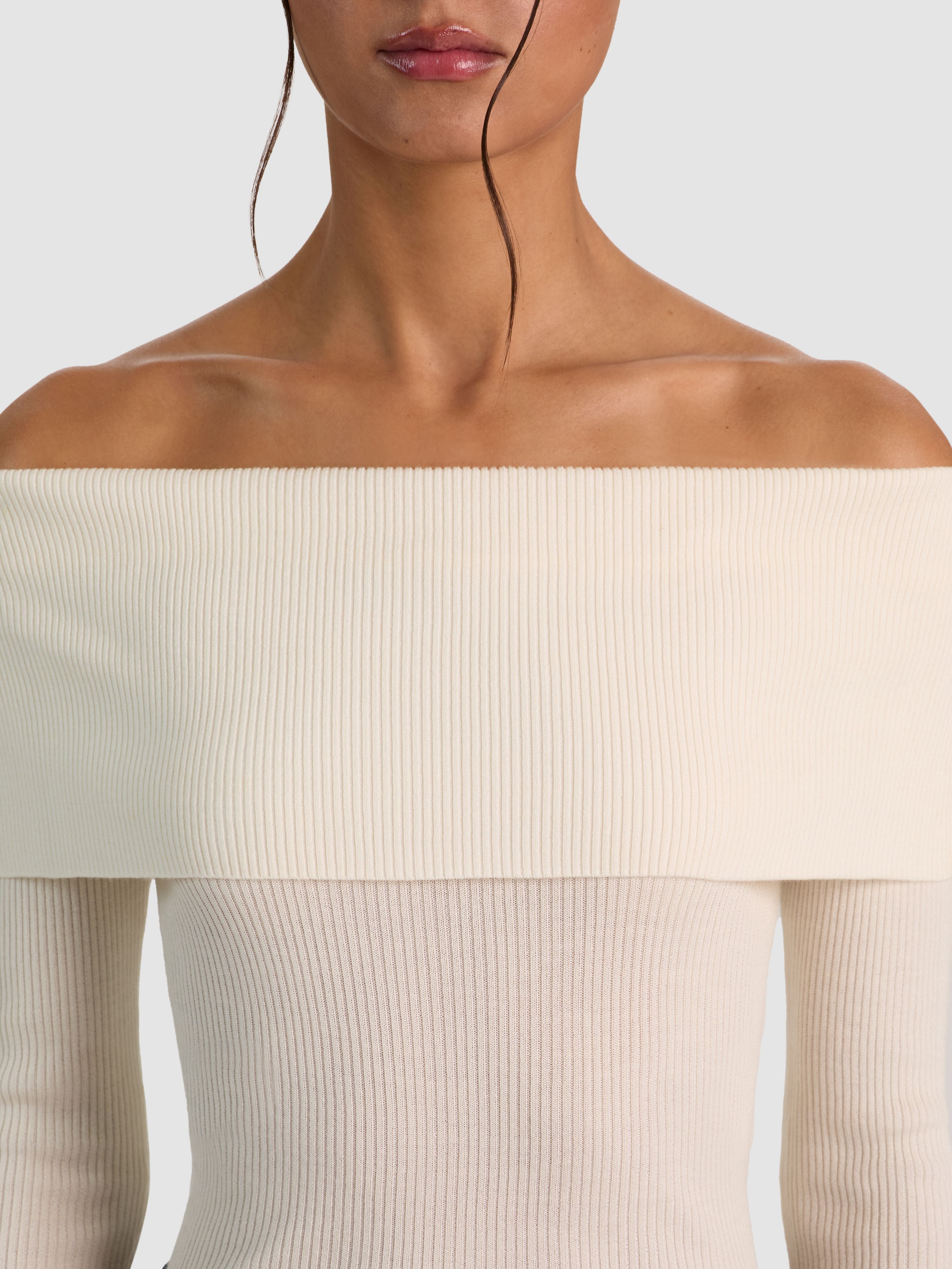 DOLAN FOLDOVER LS PULLOVER-ALICE + OLIVIA
