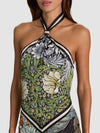 MARIAH FAUX SCARF MINI DRESS-ALICE + OLIVIA
